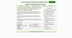 Desktop Screenshot of internationaltraining.co.uk